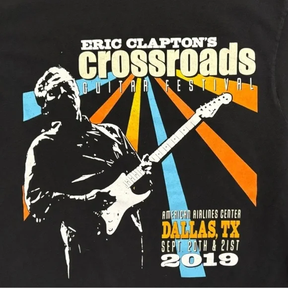 2019 Eric Clapton Crossroads Guitar Festival Tee - Picture 3 of 4